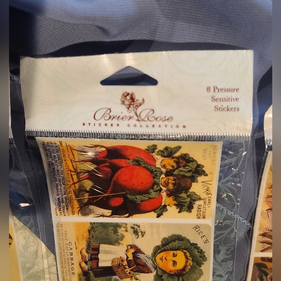 Brier Rose Sticker Collection 8 Pressure Sensitive Stickers Bundle of 3 - Picture 7 of 17